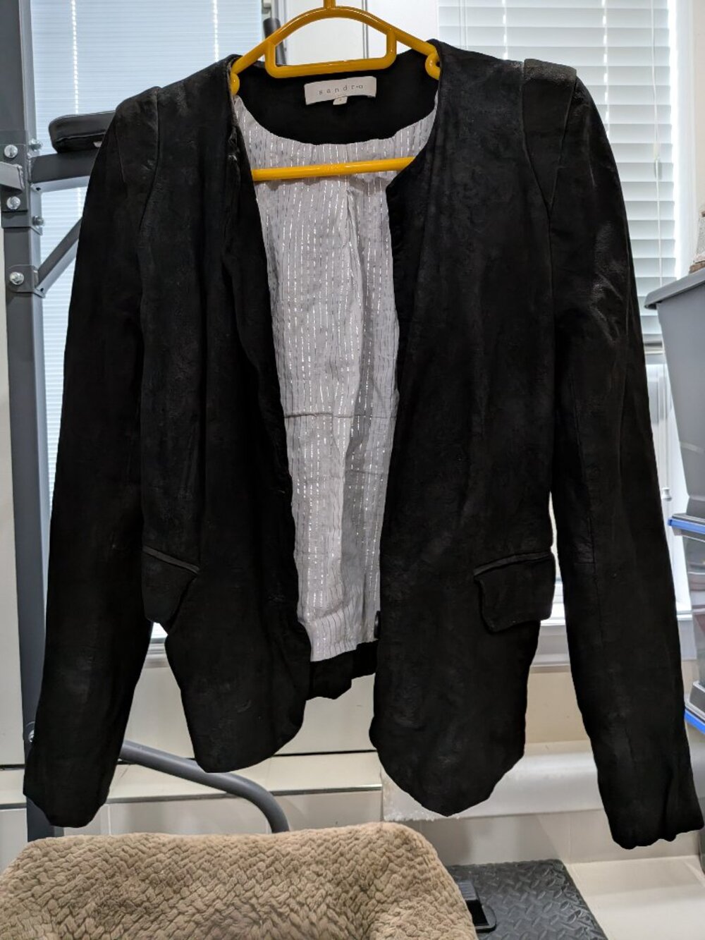 Sandro Coated Leather Jacket